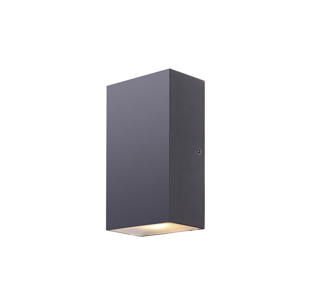 AUßENWANDLEUCHTE 9/5,5/16 cm   - Klar/Grau, Design, Glas/Metall (9/5,5/16cm) - Globo