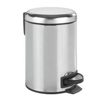 TRETEIMER LEMAN 3 L  - Edelstahlfarben/Schwarz, Basics, Kunststoff/Metall (17/25/22,5cm) - Wenko