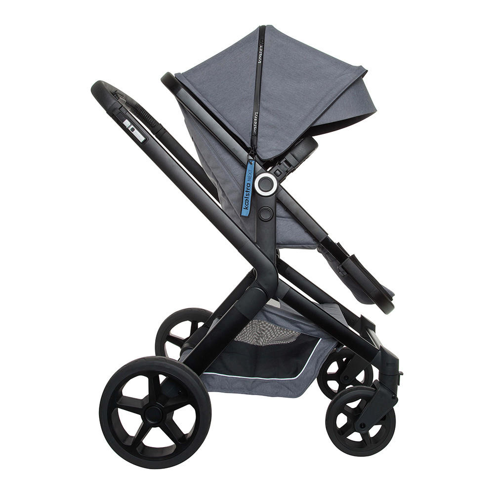 Thumbnail - Koelstra Kinderwagen, Dunkelgrau, Textil, 60x115x103 cm, EN 1888, CE, Feststellbremse, 5-Punkte-Gurt, Einhand-Faltmechan...