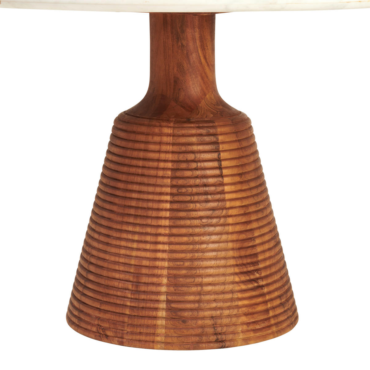 ESSTISCH in Holz, Stein  - Weiß/Akaziefarben, MODERN, Holz/Stein (115/76/115cm) - MID.YOU