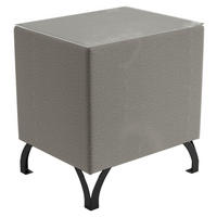 NACHTSCHRANK 45/55/45 cm  - Schwarz/Grau, Design, Glas/Textil (45/55/45cm) - Esposa