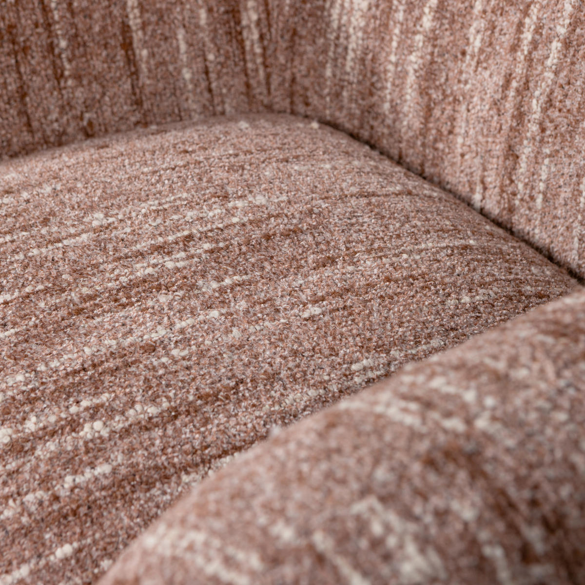 SESSEL in Chenille Altrosa  - Schwarz/Altrosa, Design, Kunststoff/Textil (88/70/88cm) - Livetastic