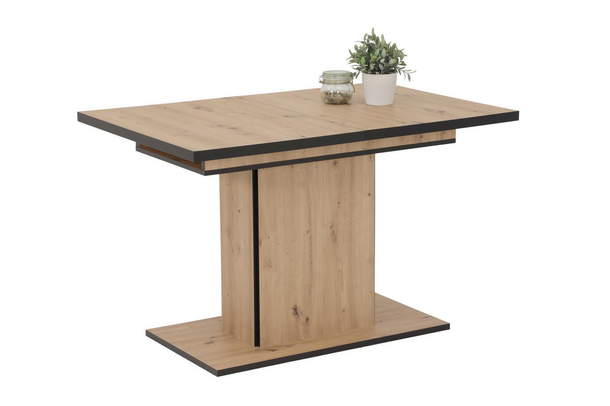 TISCHGRUPPE Mikrofaser Grau  - Grau, MODERN, Textil/Metall (120 - 160/76/80cm) - MID.YOU