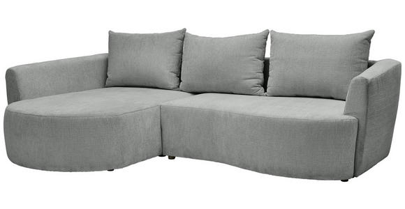 ECKSOFA  in Chenille Grau  - Schwarz/Grau, MODERN, Kunststoff/Textil (179/287cm) - Carryhome