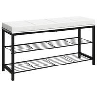 SKOHYLLA 90/48/30 cm  - vit/svart, Design, metall/trämaterial (90/48/30cm) - MID.YOU