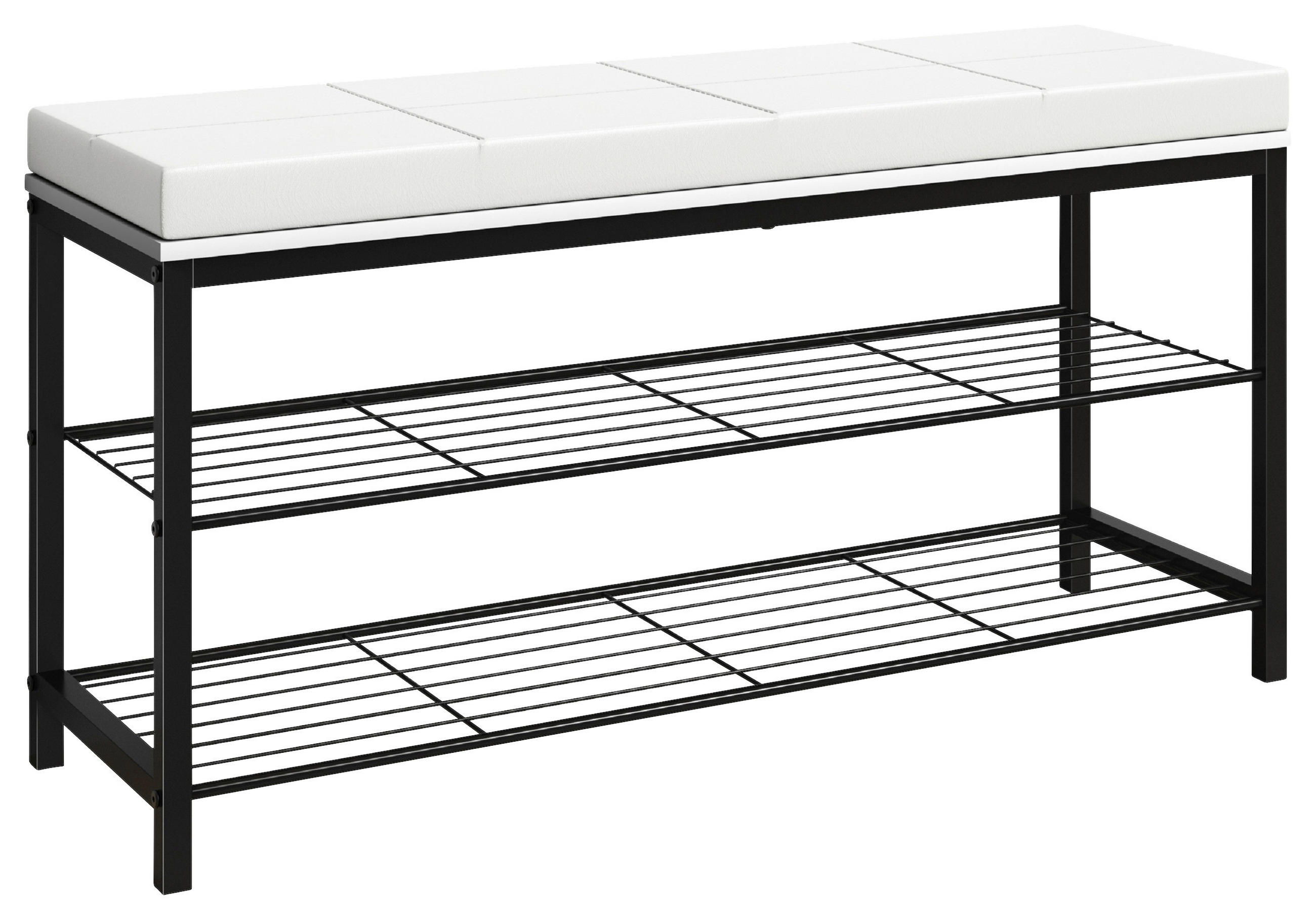 SKOHYLLA 90/48/30 cm svart, vit 48/90/30 cm