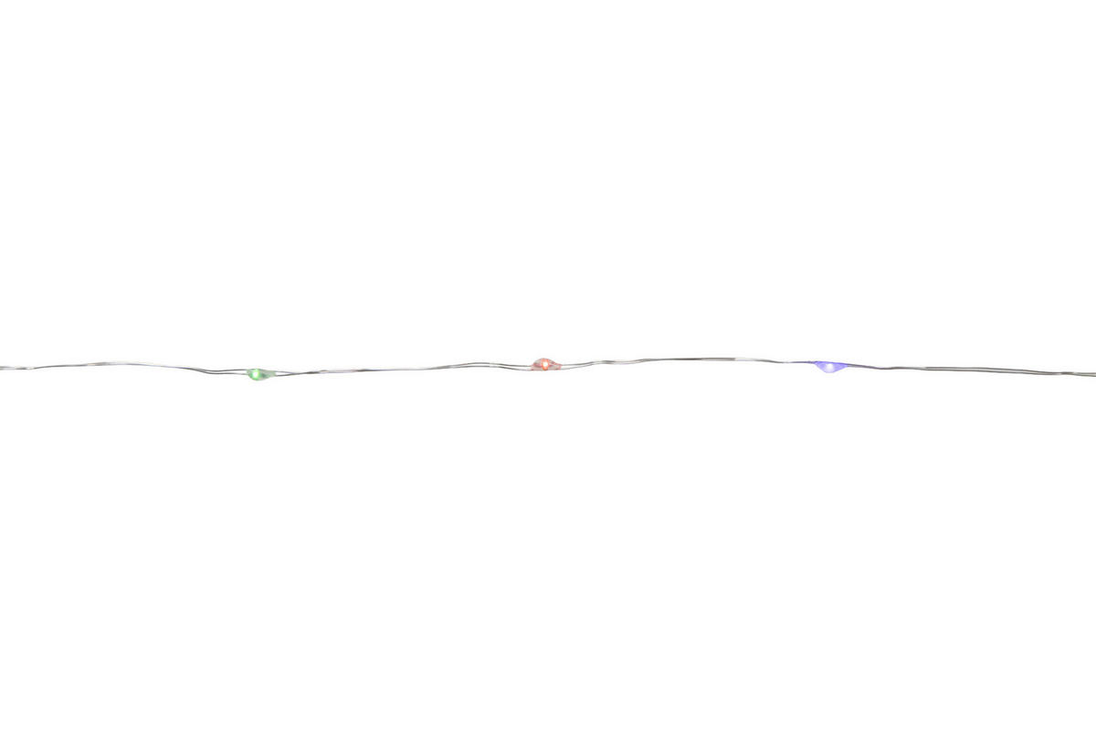 LICHTERKETTE 195 cm  - Transparent/Silberfarben, KONVENTIONELL, Kunststoff (195cm) - X-Mas