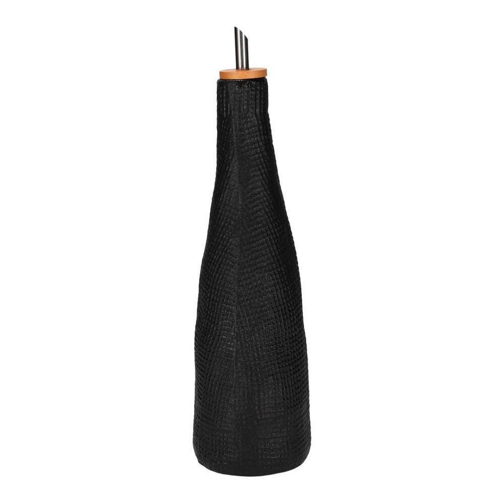 STEKLENICA ZA KIS/OLJE             - črna, Basics, keramika (29/8/8cm)
