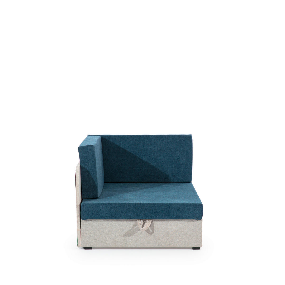 RÉCAMIERE in Fleece Blau, Hellgrau  - Blau/Hellgrau, Design, Kunststoff/Textil (104/60/75cm) - MID.YOU