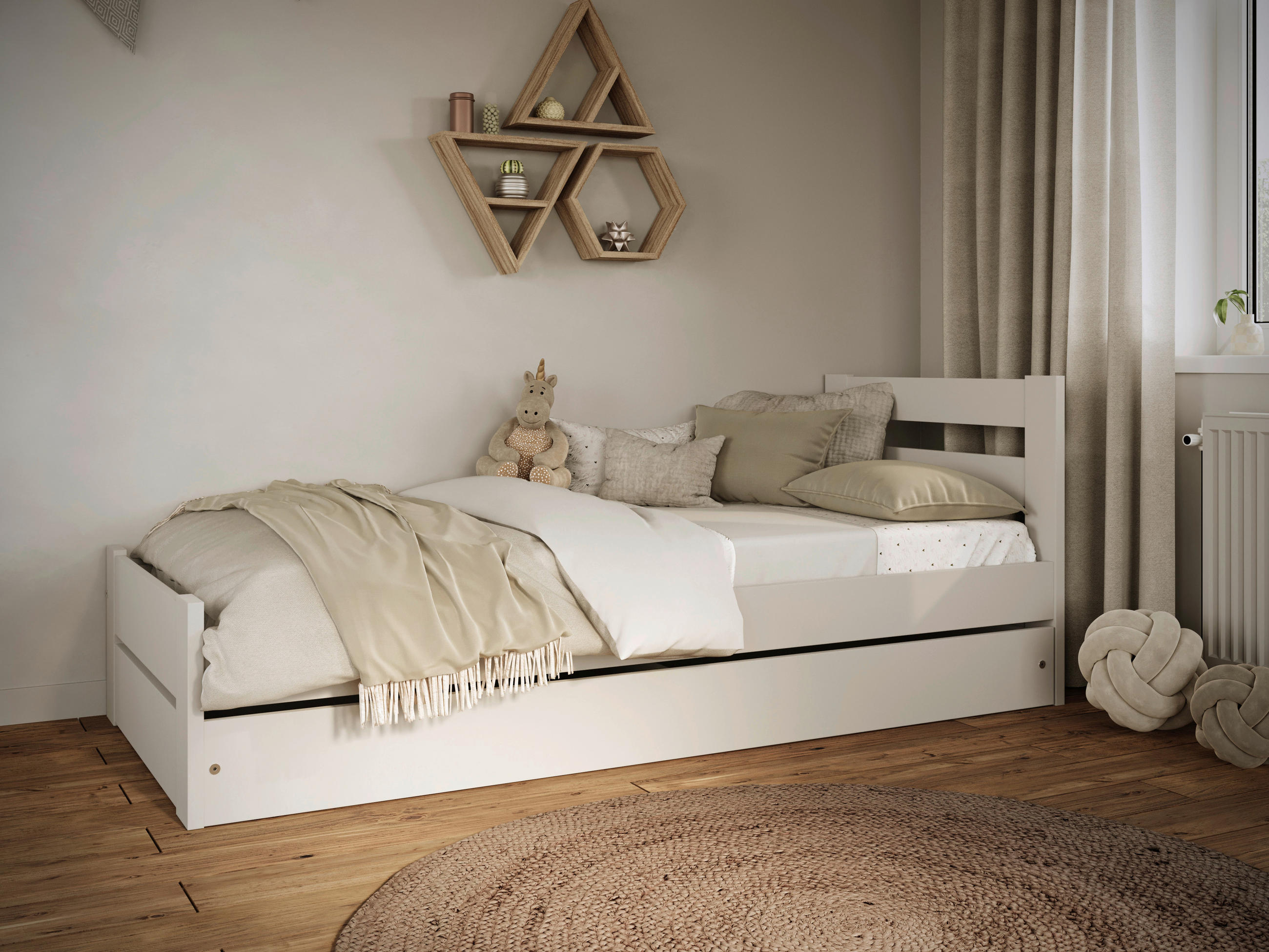 KINDER-/JUNIORBETT 80/180 cm  in  - Birkefarben, MODERN, Holz/Holzwerkstoff (80/180cm) - MID.YOU