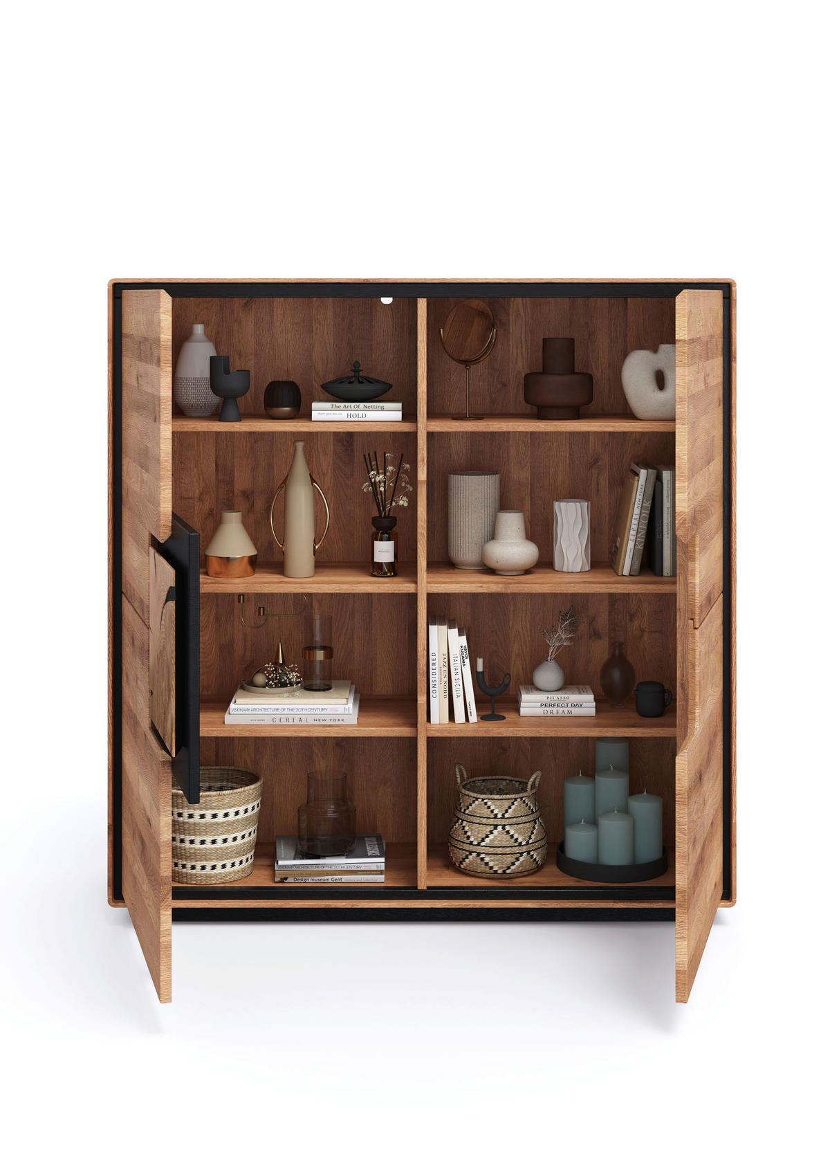 HIGHBOARD    - Wildeiche/Schwarz, Basics, Holz (129cm) - Livetastic