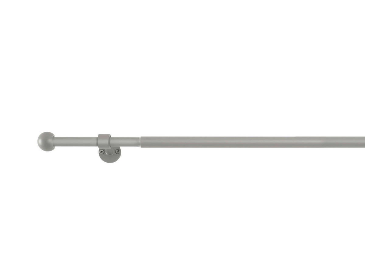 VORHANGSTANGENSET   - Hellgrau, Basics, Metall (120/8/3.3cm)