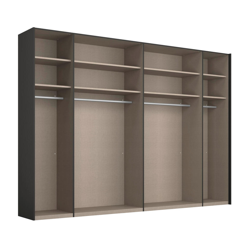 Thumbnail - Xora Schwebetürenschrank, Graphit, Metall, 8 Fächer, 271x236x68 cm, Blauer Engel, Goldenes M, Made in Germany, Typenausw...