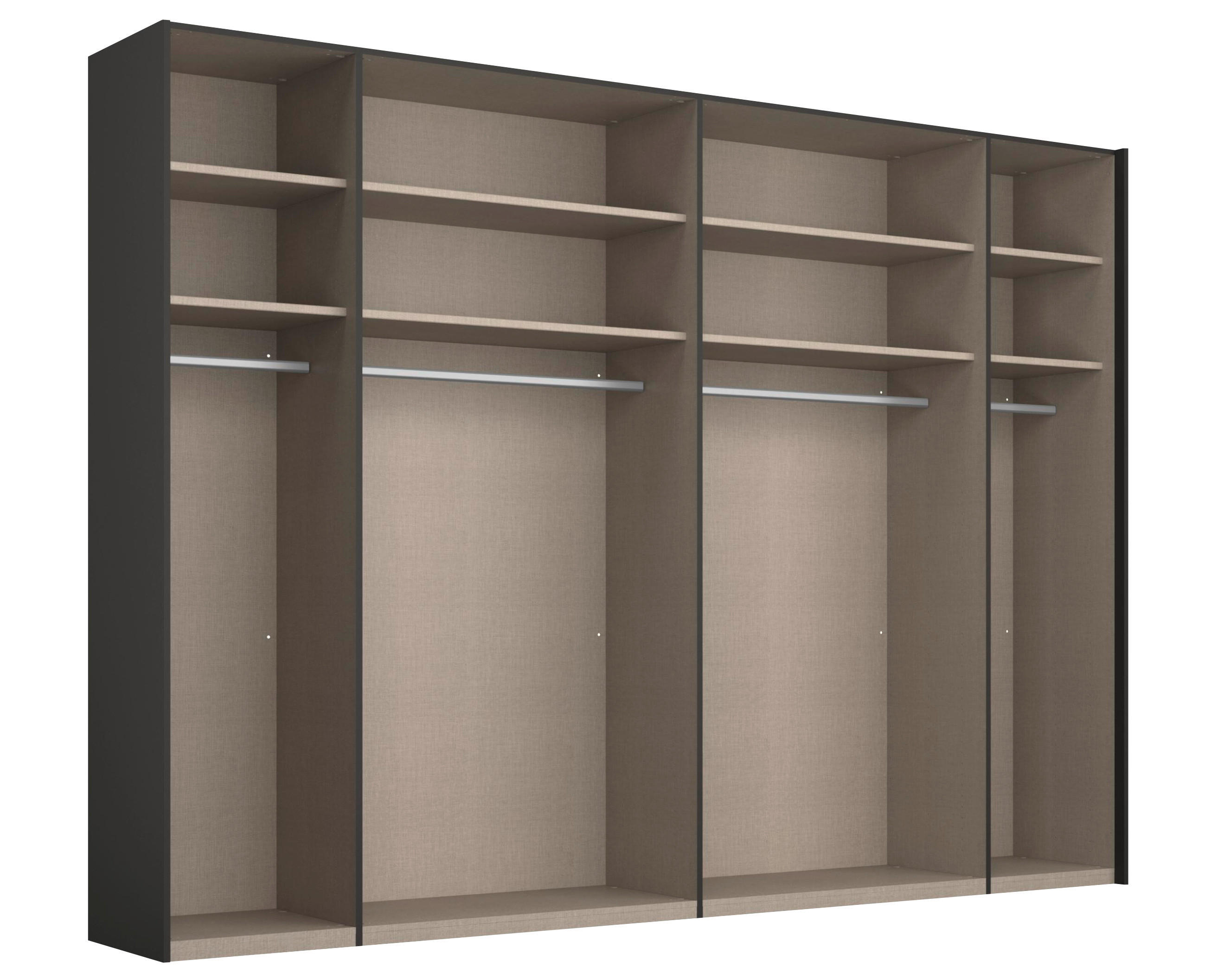 Thumbnail - Xora Schwebetürenschrank X-Tend, Graphit, Metall, 8 Fächer, 271x236x68 cm, Blauer Engel, Goldenes M, BQ - Bündnis für Qu...