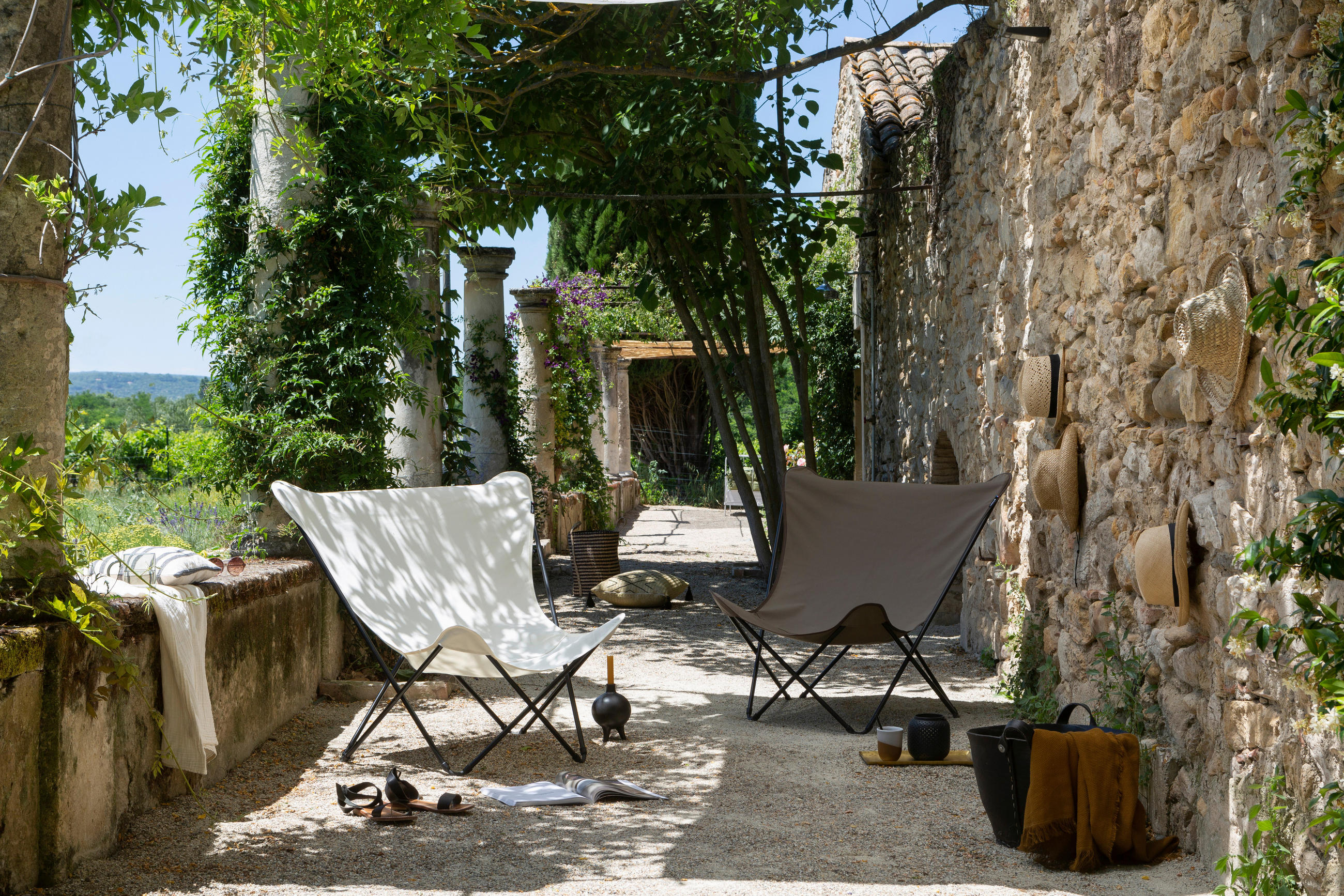 GARTEN-RELAXSESSEL Stahl  - Ecru, Basics, Textil/Metall (87/83/91cm) - Lafuma Mobilier