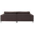 ECKSOFA  in Flachgewebe Hellbraun  253/177 cm  - Hellbraun/Schwarz, Design, Textil/Metall (253/177cm) - Dieter Knoll
