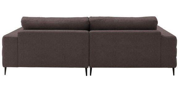 ECKSOFA  in Flachgewebe Hellbraun  253/177 cm  - Hellbraun/Schwarz, Design, Textil/Metall (253/177cm) - Dieter Knoll