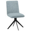 STUHL drehbar Webstoff Schwarz, Hellblau  - Schwarz/Hellblau, Design, Textil/Metall (46,5/87/64cm) - Voleo