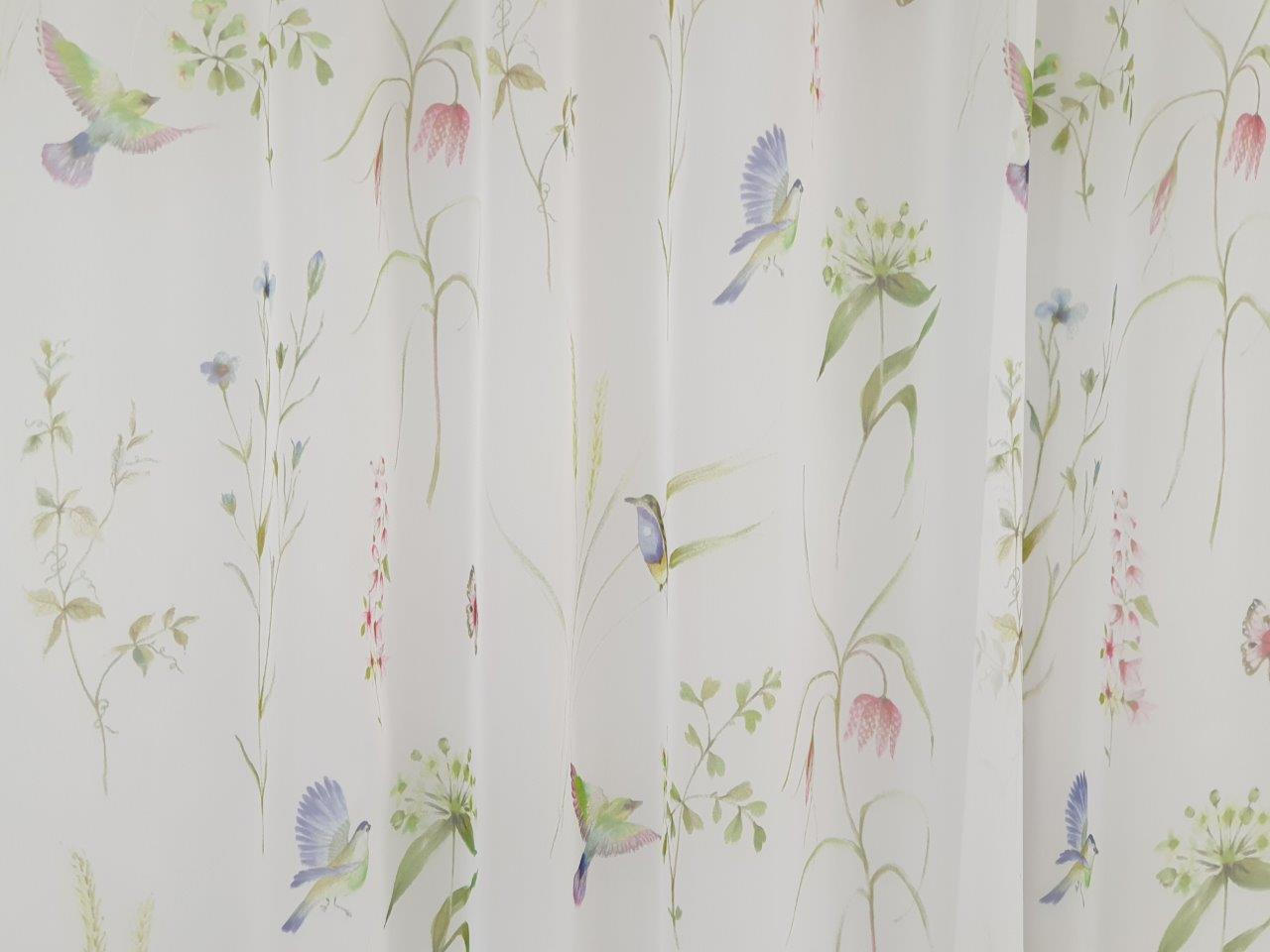 PERDEA  - lila/alb, Basics, textil (290cm)