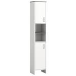 HOCHSCHRANK 32/181/28 cm  - Silberfarben/Weiß, MODERN, Holzwerkstoff/Kunststoff (32/181/28cm) - Xora