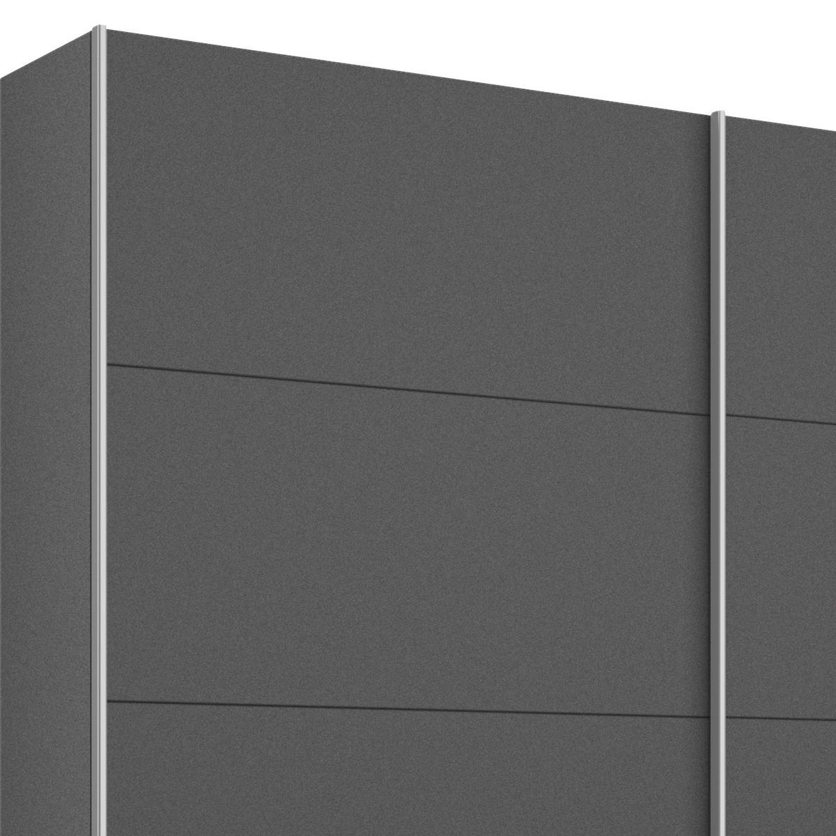 SCHWEBETÜRENSCHRANK 226/230/62 cm 2-türig Grau  - Alufarben/Grau, MODERN, Holzwerkstoff/Metall (226/230/62cm) - Rauch Möbel