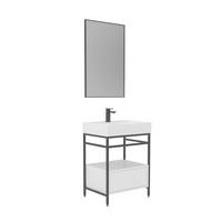 BADEZIMMER 3-teilig  in  - Schwarz/Weiß, Design, Glas/Keramik (60/170/47cm) - Welnova