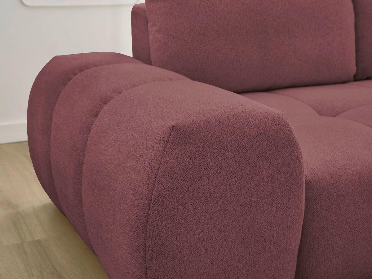 ECKSCHLAFSOFA EVEREST  mit Rücken echt, Armteil links, Armteil rechts Flachgewebe Rot  - Rot/Schwarz, MODERN, Kunststoff/Textil (318/180cm) - Livetastic