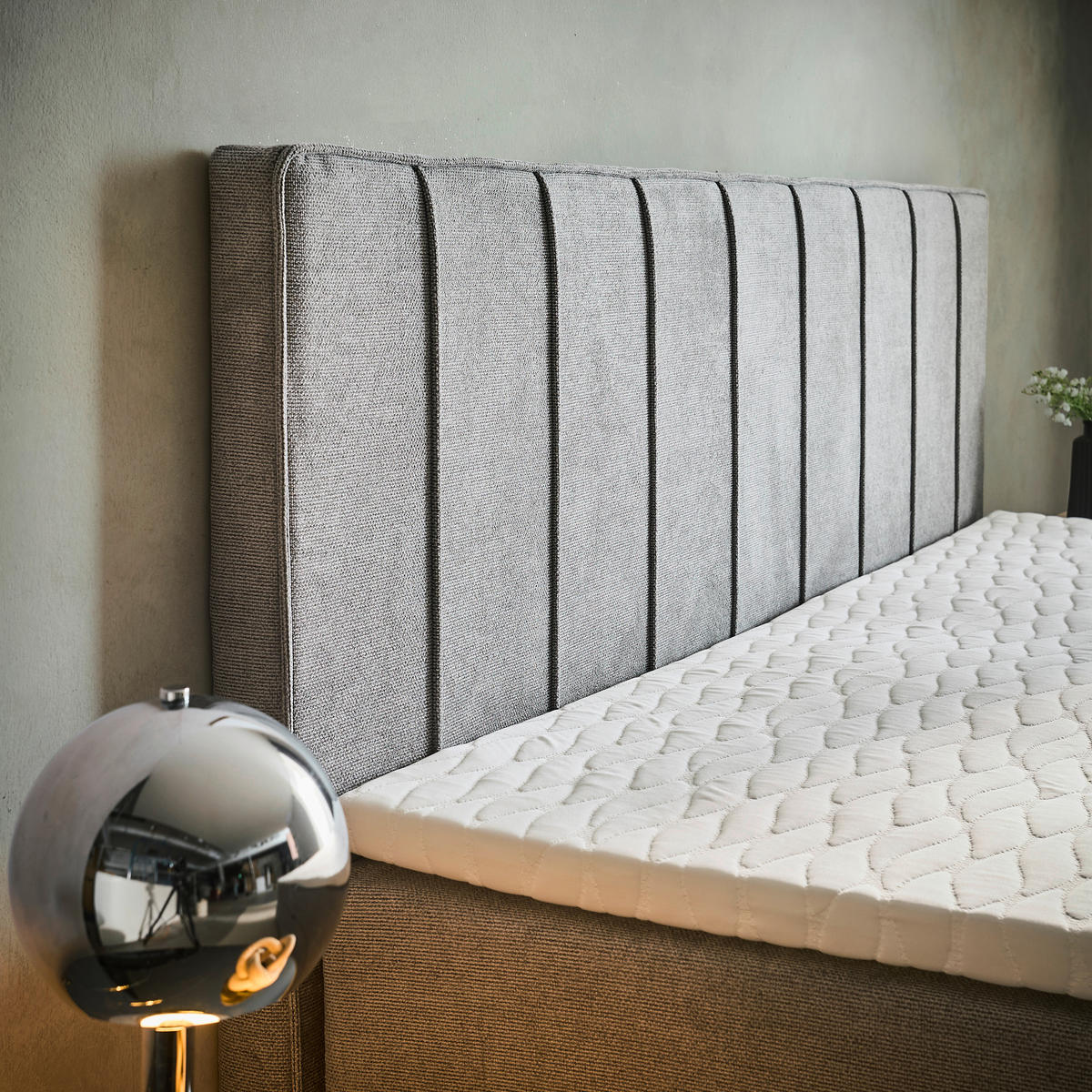 BOXBETT 160/200 cm  in Grau  - Chromfarben/Grau, Trend, Kunststoff/Textil (160/200cm) - Boxxx
