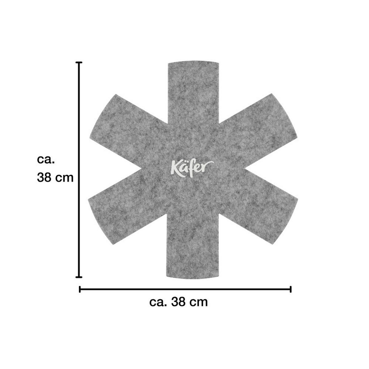 PFANNENSCHUTZ 38 cm  - Grau, Basics, Textil (38cm) - Käfer
