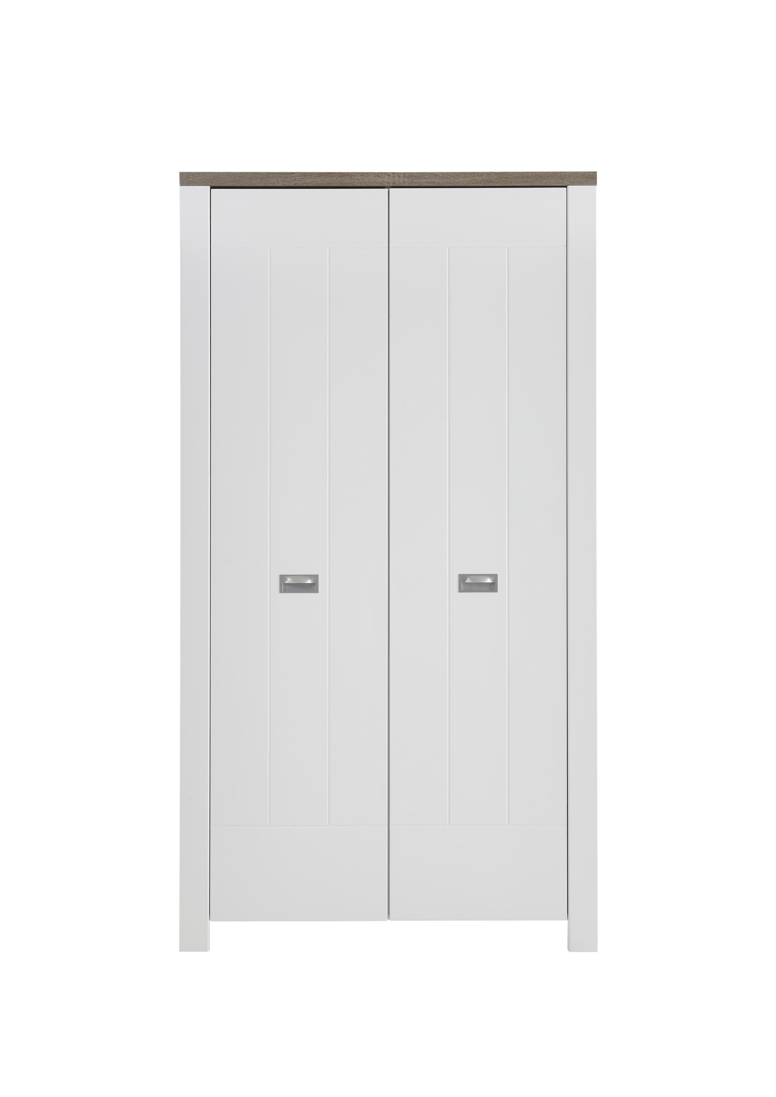 GARDEROB 112/210/57 cm 2-dörrar - vit/färg tryffelek, Lifestyle, metall/träbaserade material (112/210/57cm) - Carryhome