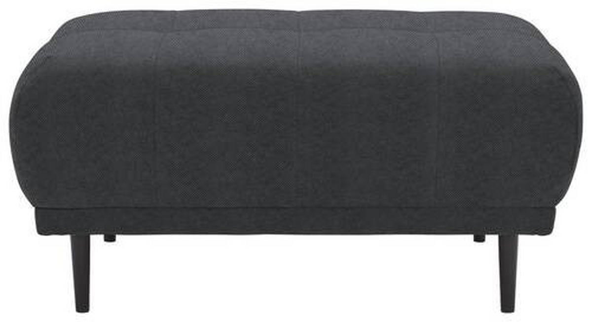 HOCKER in Textil Dunkelgrau  - Dunkelgrau/Schwarz, Design, Holz/Textil (93/45/77cm) - Stylife
