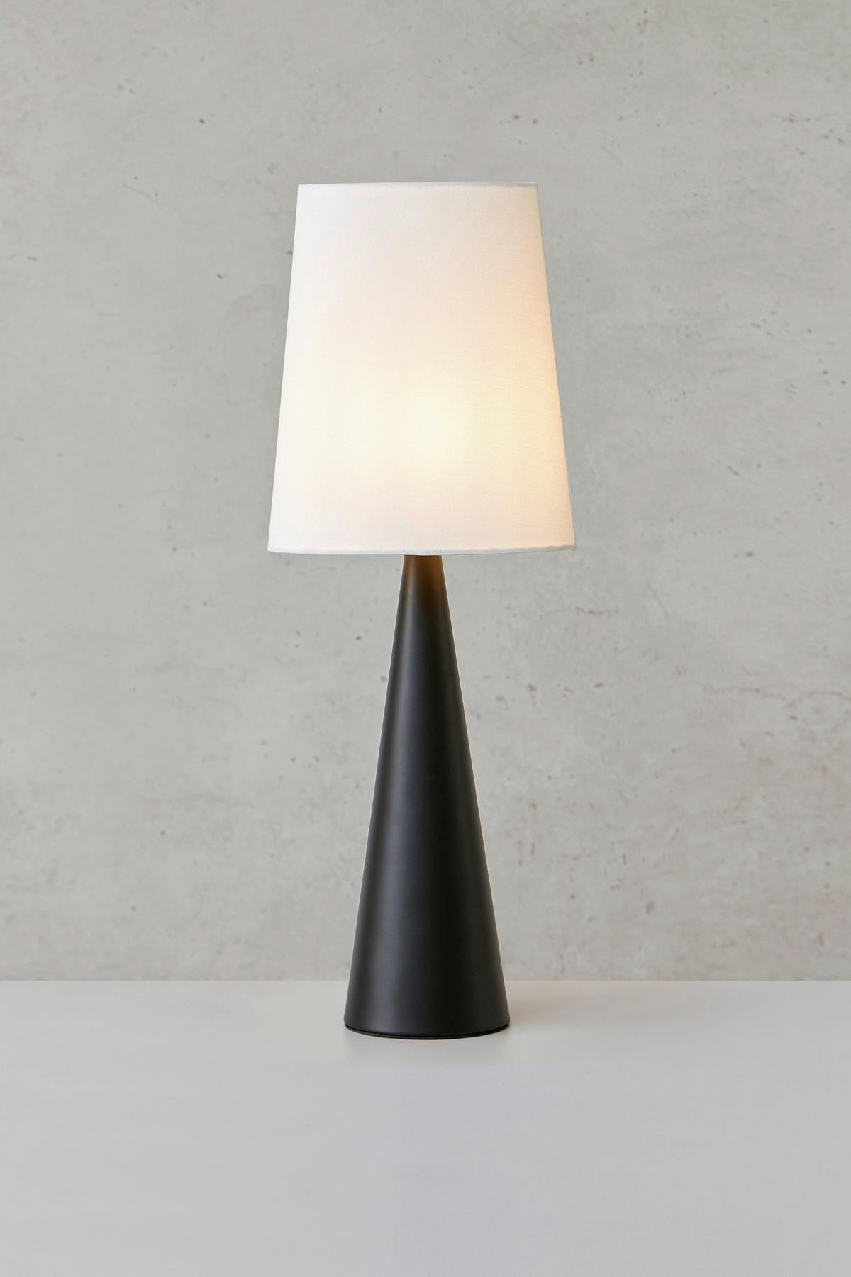 TISCHLEUCHTE CONUS 23/64 cm   - Schwarz/Weiß, Basics, Textil/Metall (23/64cm) - Markslöjd