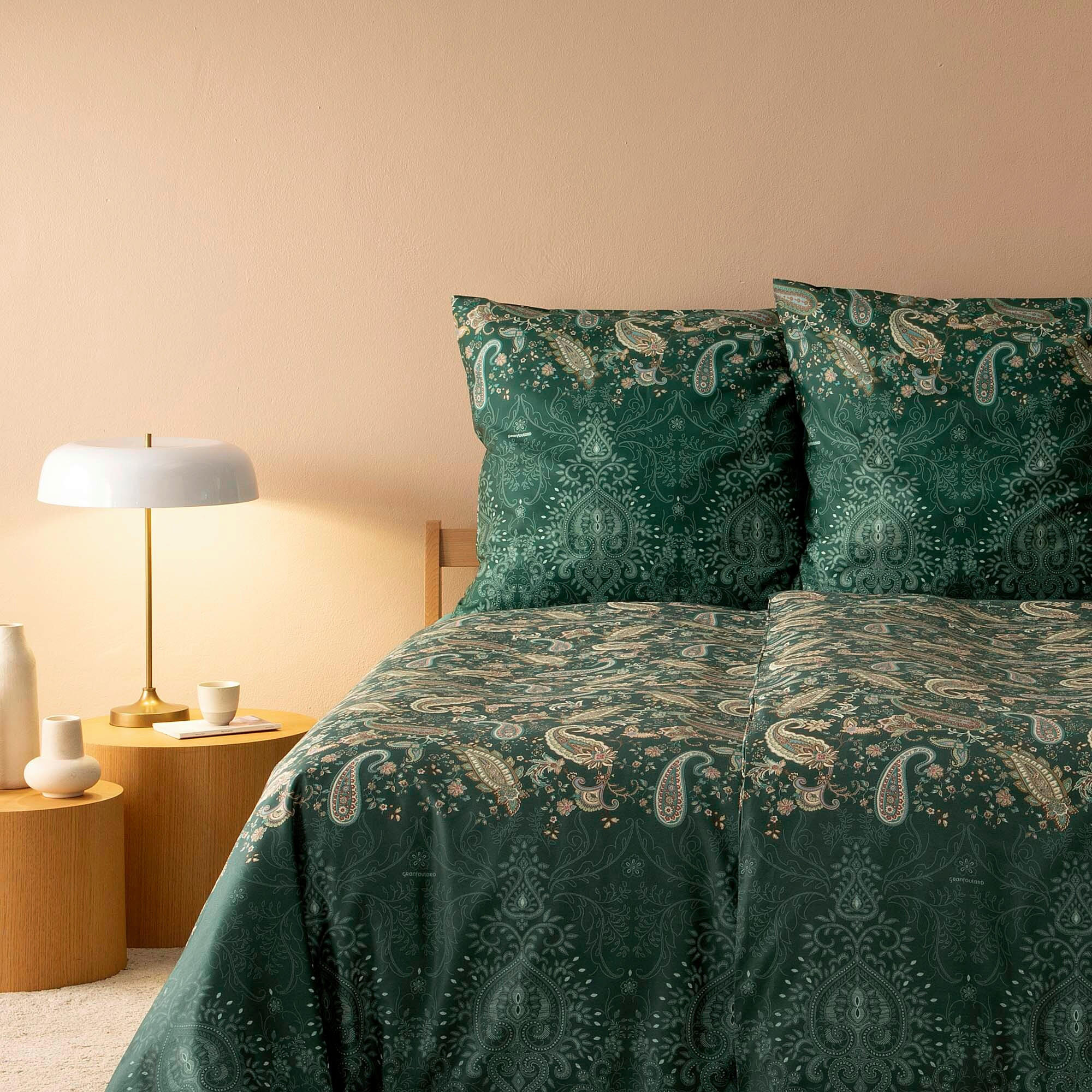 POSTELJNINA 140/200 cm saten zelena - zelena, Konvencionalno, tekstil (140/200cm) - Bassetti