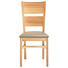 STUHL Lederlook Kernbuche massiv Braun, Buchefarben - Buchefarben/Braun, KONVENTIONELL, Holz/Textil (43/94/53cm) - Valdera