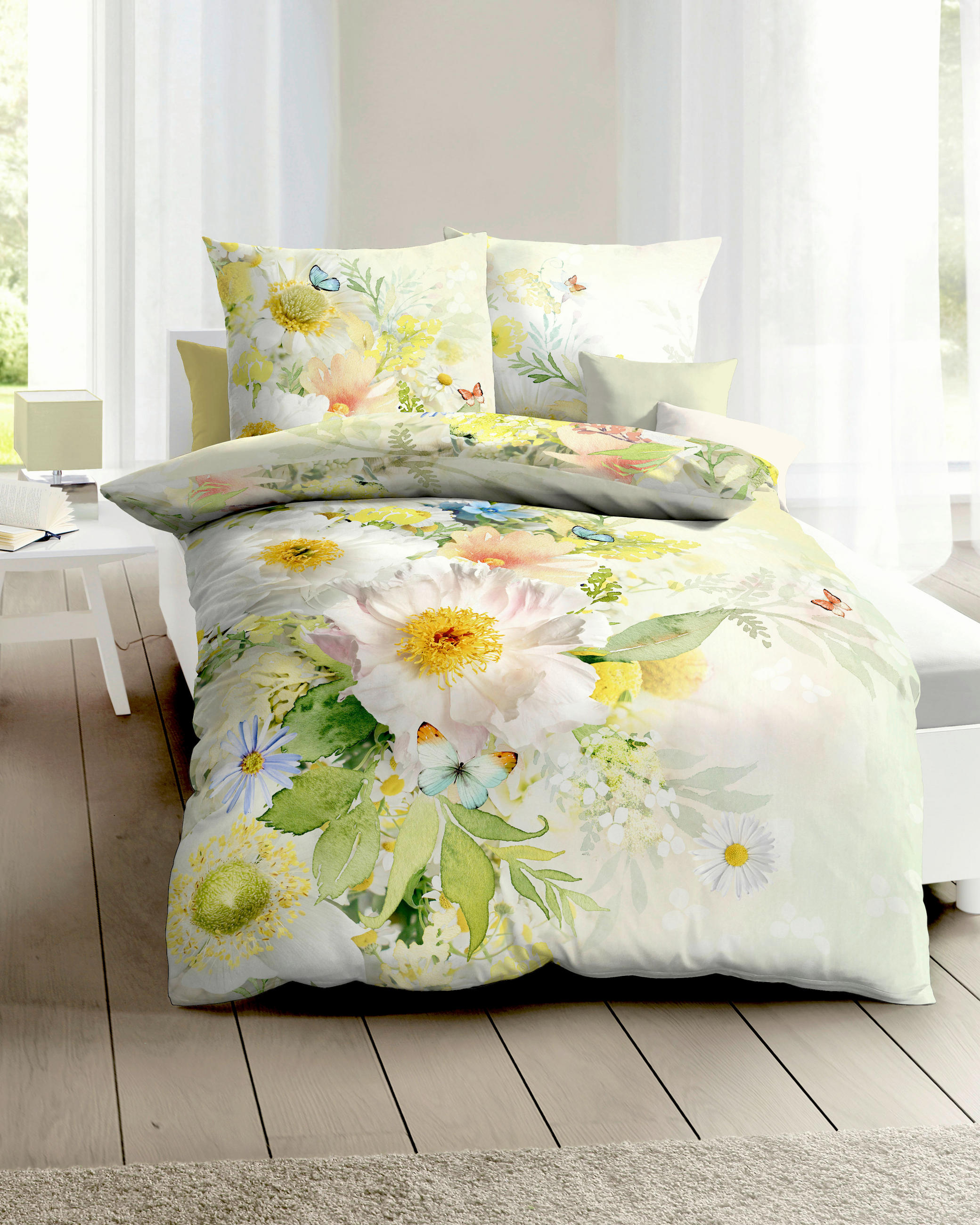 POSTELJNINA Camila - Designer 140/200 cm saten rumena  - rumena, Konvencionalno, tekstil (140/200cm) - Kaeppel