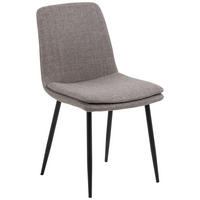 STOLICA  sivo-smeđa  tekstil      - sivo-smeđa/crna, Design, tekstil/metal (46/85,5/55cm) - MID.YOU