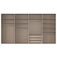 SCHWEBETÜRENSCHRANK 360/236/68 cm 4-türig Weiß, Weiß Hochglanz  - Weiß Hochglanz/Alufarben, Basics, Glas/Holzwerkstoff (360/236/68cm) - Novel