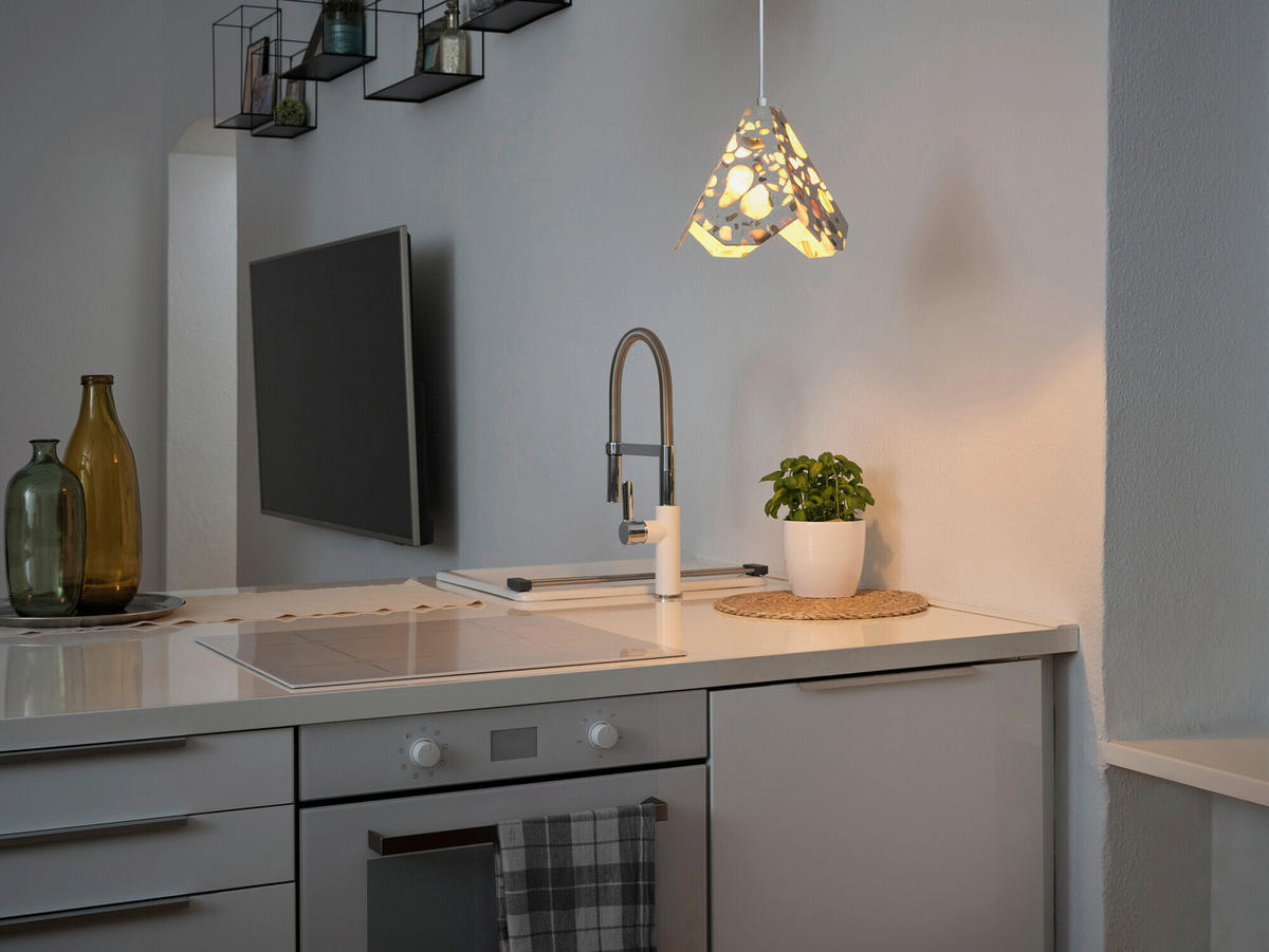 HÄNGELEUCHTE 26,4/26,2/150 cm  - Beige, Basics, Stein (26,4/26,2/150cm) - Osram