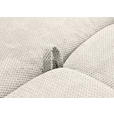 ECKSOFA Creme Plüsch Zierkissen, Rückenkissen, Bettkasten, Schlaffunktion, Rücken echt, Liegefläche im Originalstoff  - Creme/Schwarz, KONVENTIONELL, Kunststoff/Textil (253/192cm) - Carryhome