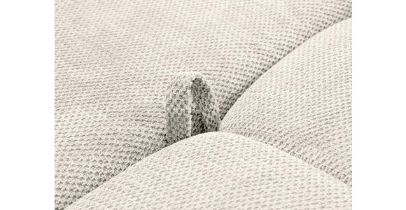 ECKSOFA Creme Plüsch Zierkissen, Rückenkissen, Bettkasten, Schlaffunktion, Rücken echt, Liegefläche im Originalstoff  - Creme/Schwarz, KONVENTIONELL, Kunststoff/Textil (253/192cm) - Carryhome