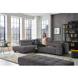 ECKSOFA  in Mikrofaser Grau  207/301 cm  - Schwarz/Grau, Design, Textil/Metall (207/301cm) - Xora