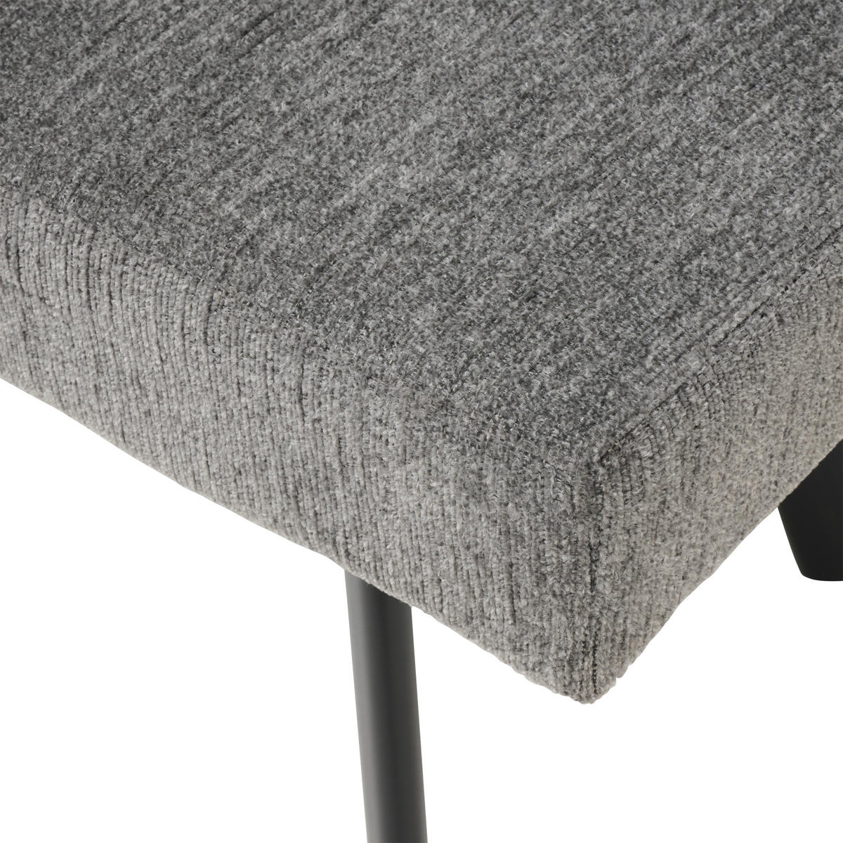 SITZBANK Metall, Textil Anthrazit  - Anthrazit/Schwarz, Konventionell, Textil/Metall (140/49/47cm) - MID.YOU