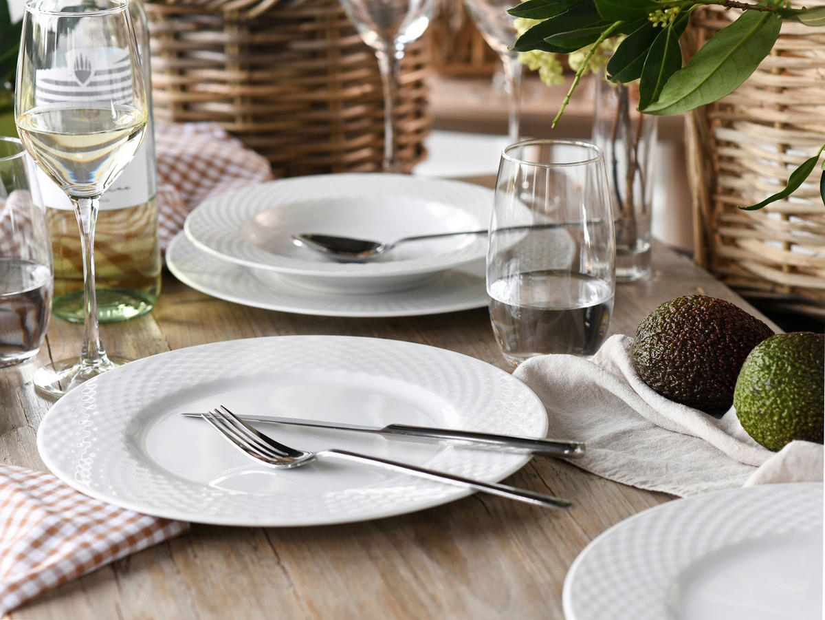 TAFELSERVICE Polo 12-teilig  - Weiß, Basics, Keramik - Creatable