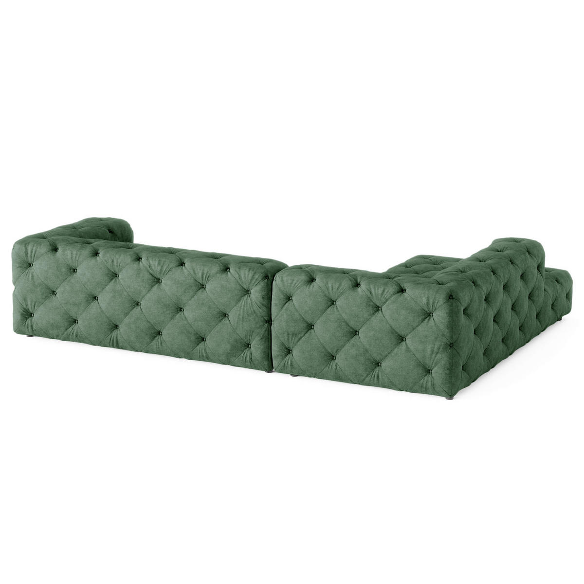 ECKSOFA Fresco in Mikrofaser Waldgrün  228/325 cm  - Waldgrün/Schwarz, Design, Kunststoff/Textil (228/325cm) - P & B