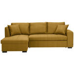 ECKSOFA in Webstoff Dunkelgelb  158/238 cm  - Dunkelgelb/Schwarz, Design, Kunststoff/Textil (158/238cm) - Xora