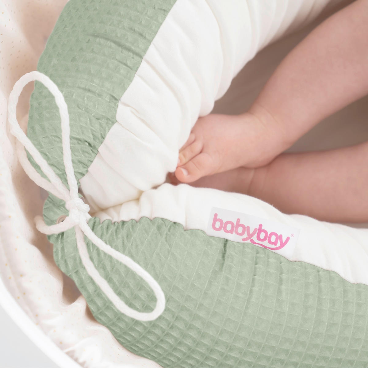 KUSCHELNEST babybay Kuschelnest Waffelpiqué  90/50/13 cm   - Jadegrün, Basics, Textil (90/50/13cm) - Babybay
