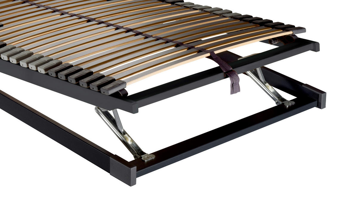 LATTENROST 90/200 cm  - Anthrazit/Gelb, Basics, Holz/Kunststoff (90/200cm) - Novel