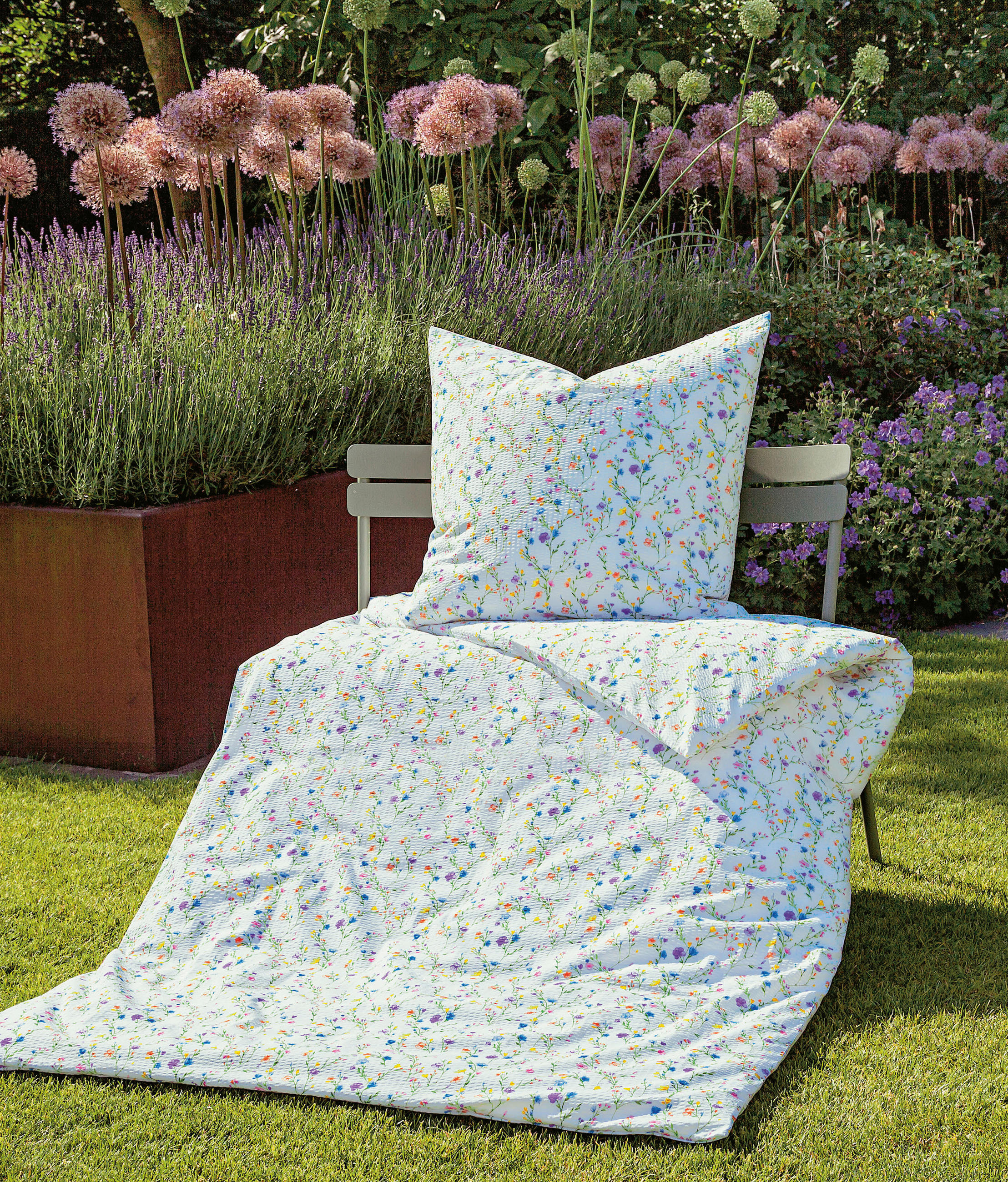 BETTWÄSCHE TANGO Seersucker 155/220 cm  - Multicolor/Weiß, Design, Textil (155/220cm) - Janine