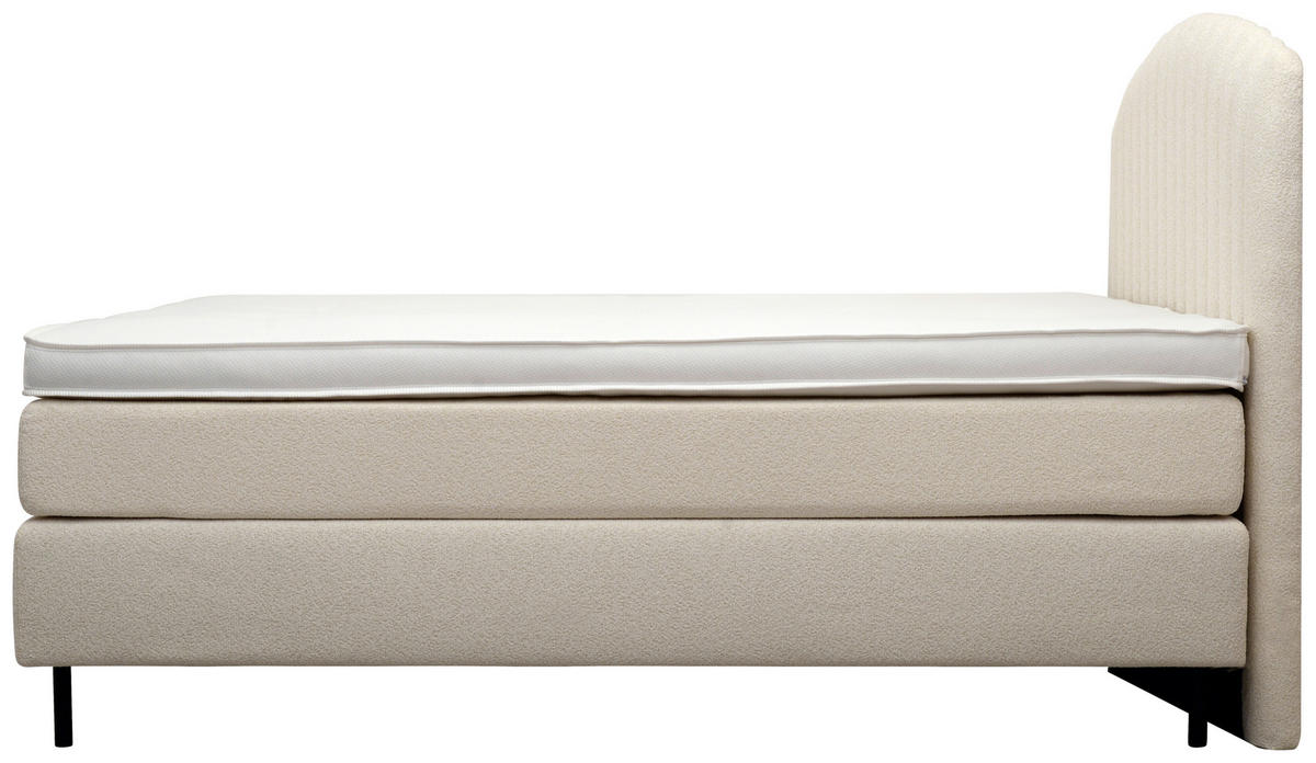 KONTINENTALSÄNG 180/200 cm  i vit  - vit/svart, Design, metall/trä (180/200cm) - Johann Jakob