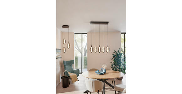 LED-HÄNGELEUCHTE 42/120 cm - Chromfarben, Design, Glas/Metall (42/120cm) - Novel